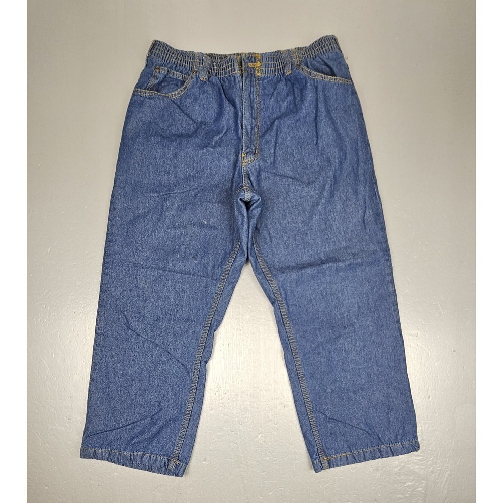 Vintage Haband's Ice House‎ Jeans Mens 38x26 Blue Flannel Lined Workwear